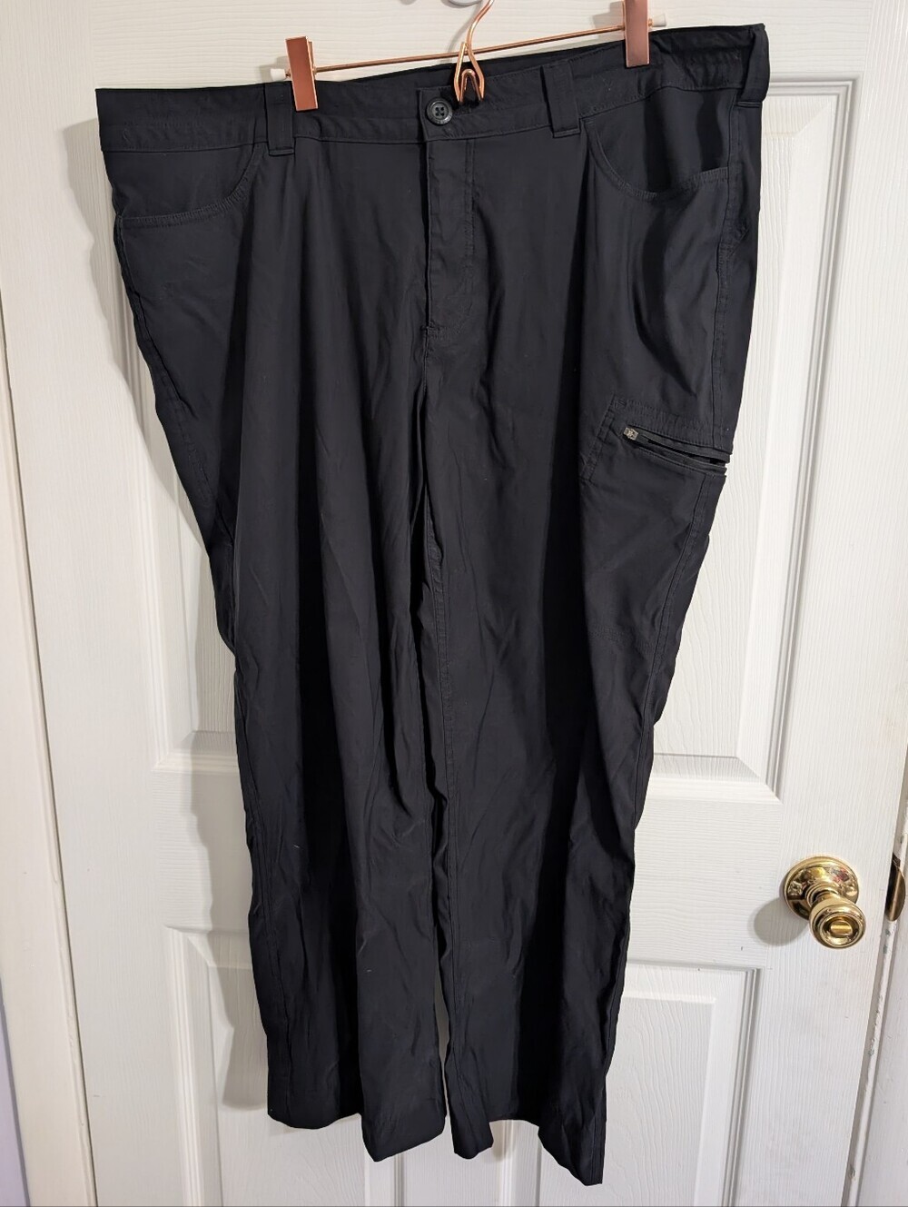 Eddie Bauer Womens Pants Black Nylon Outdoor Hiking Size 18W